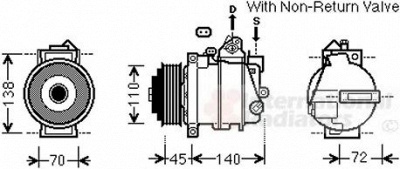 VAN WEZEL 3000k568 -  Компрессор, кондиционер